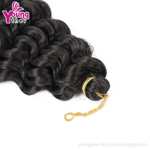 18Inch 80g Soft Bulk Deep Wave Rsa Attachment Twist Braid Synthetic Crochet Braiding Hair For Black Women